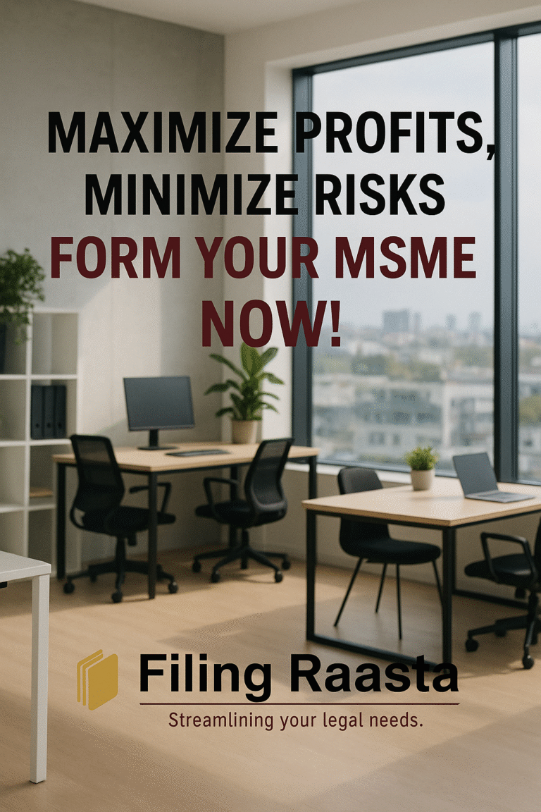 Promotional banner for Filing Raasta encouraging MSME registration.